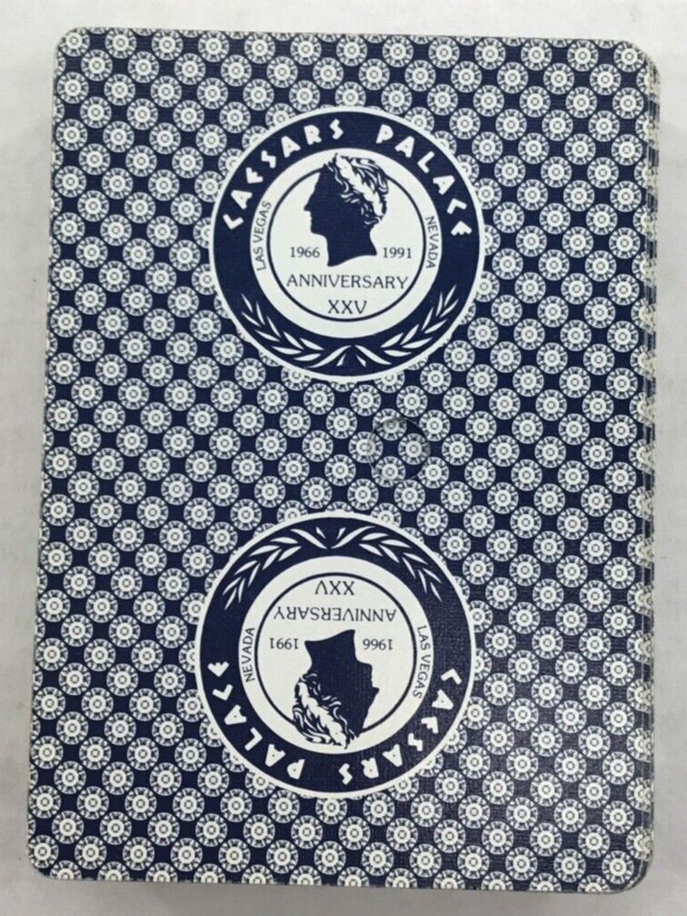 Caesars Palace Playing Cards 1991 25th Anniversary Casino Used Las Vegas Nevada