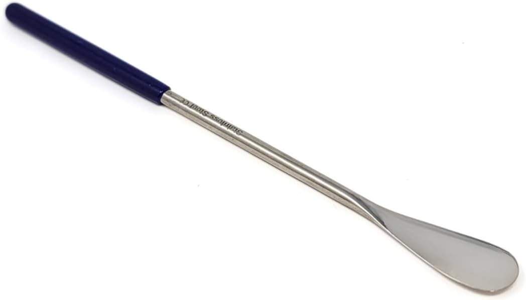 Multipurpose Micro Lab Flat Spoon 7-inch Stainless Steel Spatula Sampler