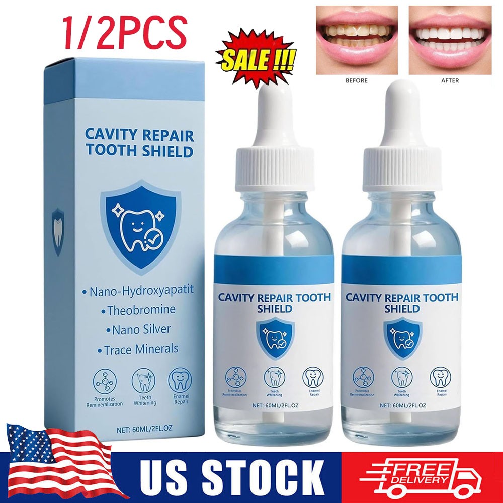 1/2PCS CAVITY REPAIR TOOTH SHIELD Liquid Nano Hydroxyapatite Tooth Repair Serum