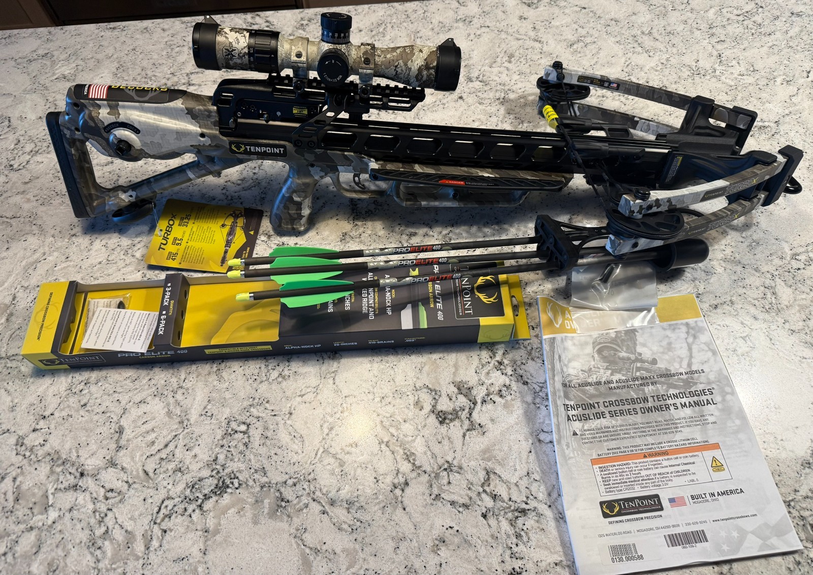 TenPoint Turbo X Crossbow Kit in Vektra Camo NEW!!! Upgraded with EvoX scope