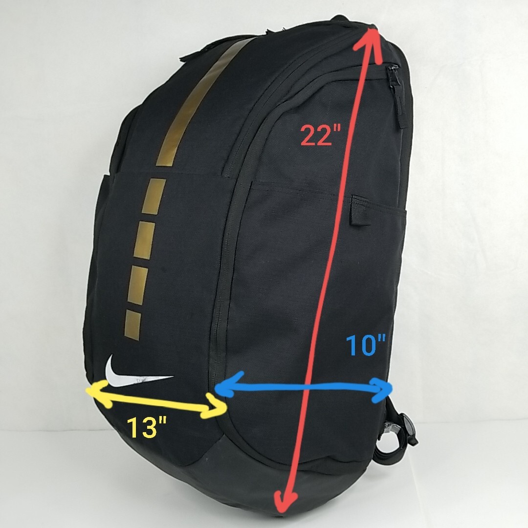 Nike Elite Hoops Pro Basketball 22" Backpack Black /Metallic Gold BA5554-010