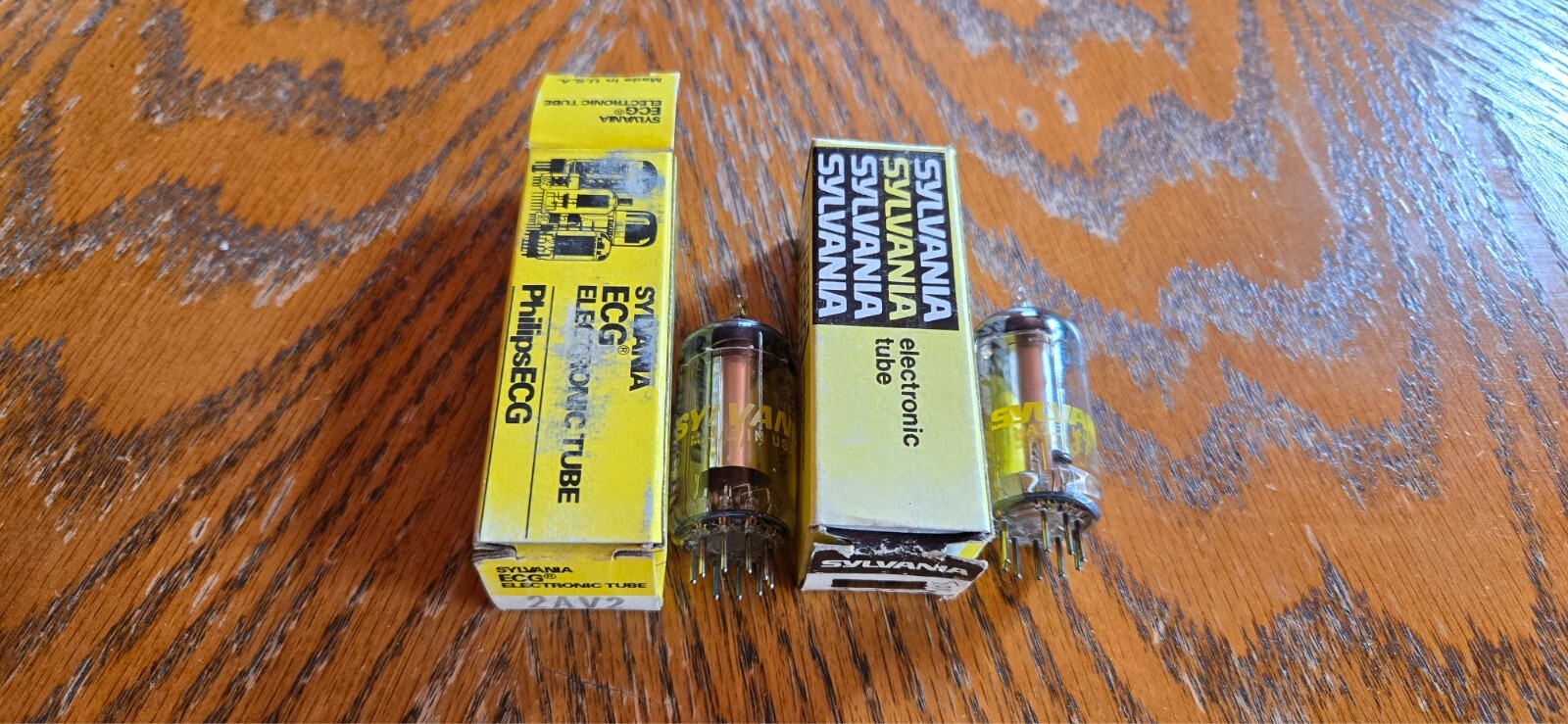 (2) Sylvania NOS 2AV2 Vacuum Tubes Tested
