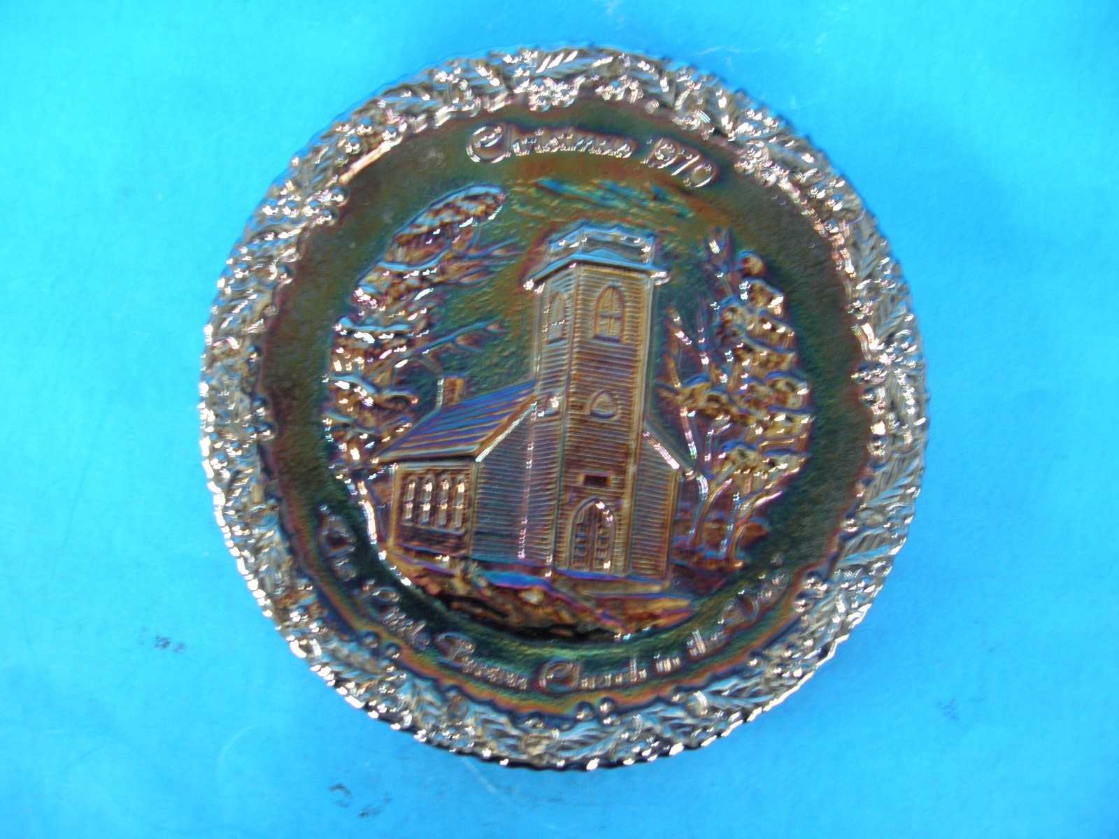 FENTON 1970 THE LITTLE BROWN CHURCH IN THE VALE,  CHRISTMAS PLATE