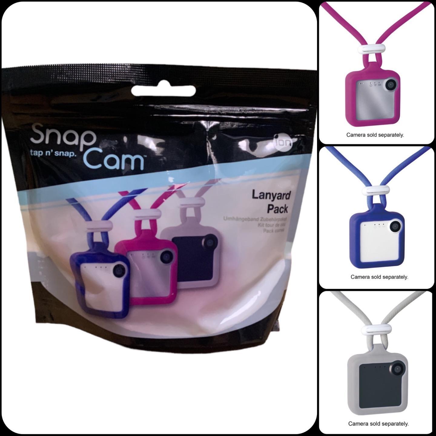 ION Audio - Lanyards for iON SnapCAM (3-Count) - Blue/Pink/Silver (BRAND NEW)