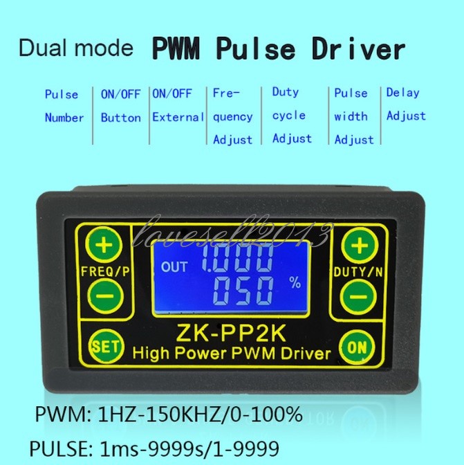 PWM DC 12V 24V Motor Speed Controller regulator Adjustable Pulse Frequency Duty