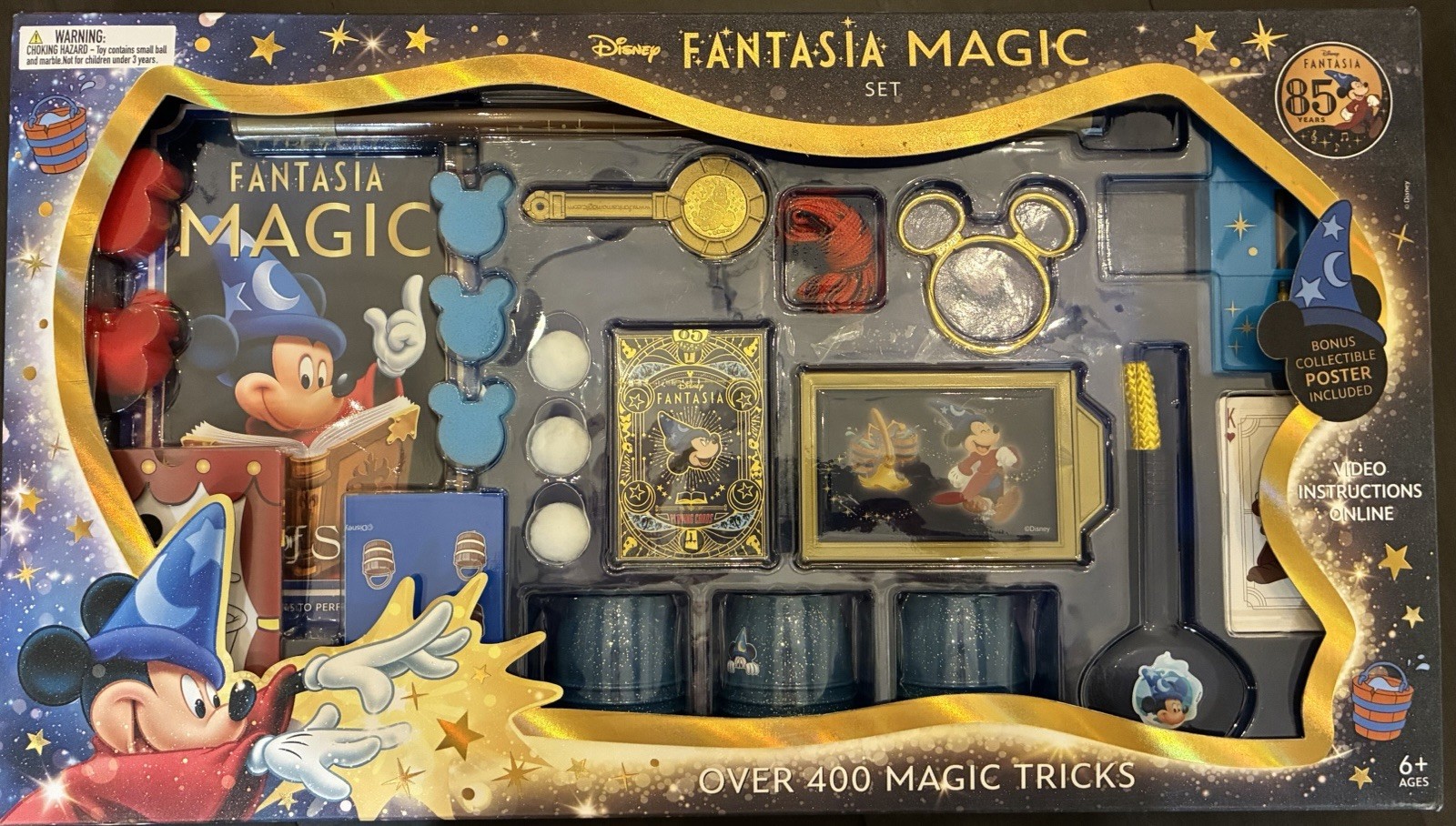 Disney Fantasia Magic Set Mickey Mouse Over 400 Tricks New Open Box