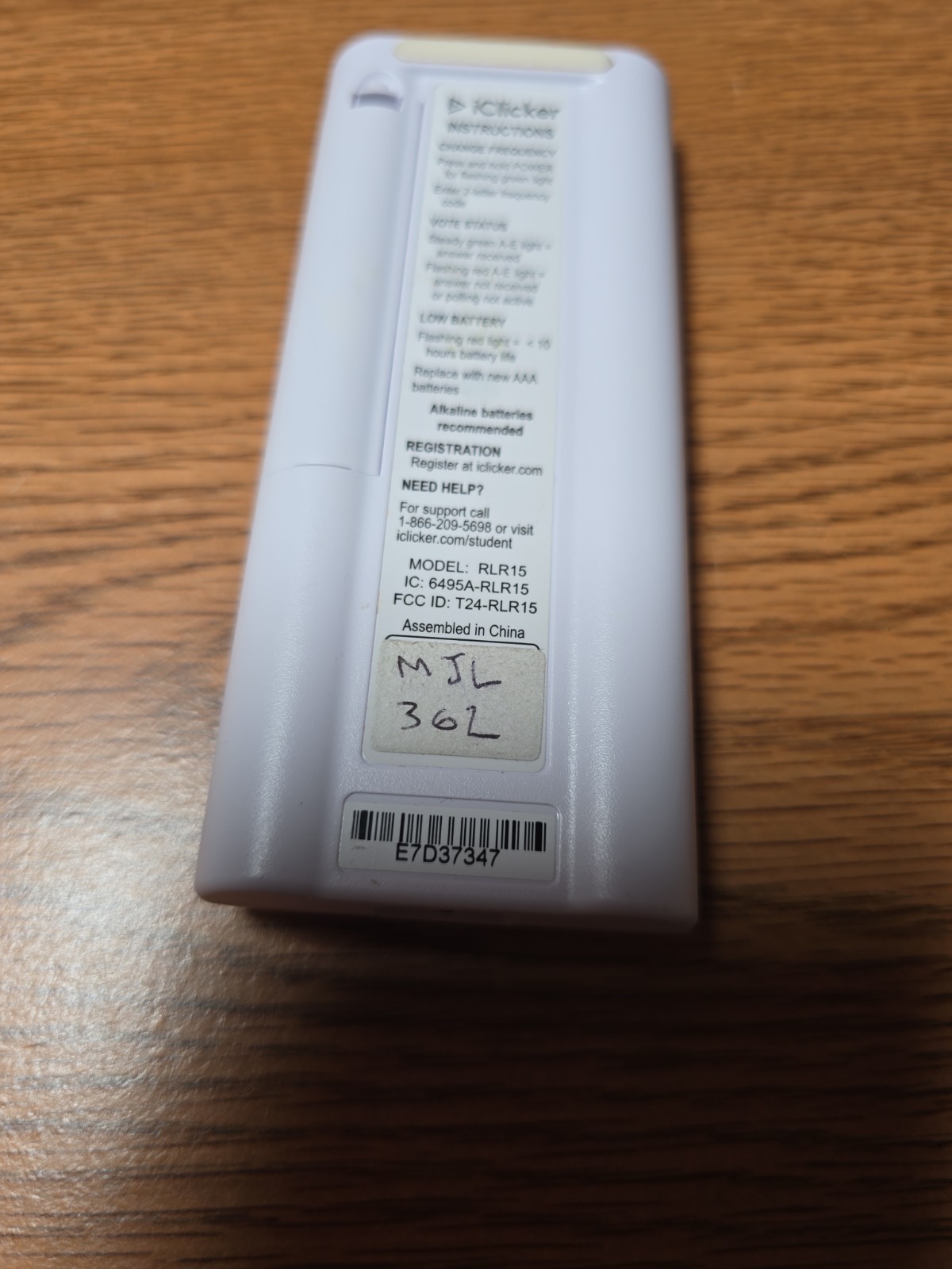 iClicker Plus RLR15 Student Classroom Response System Remote Control Replacement