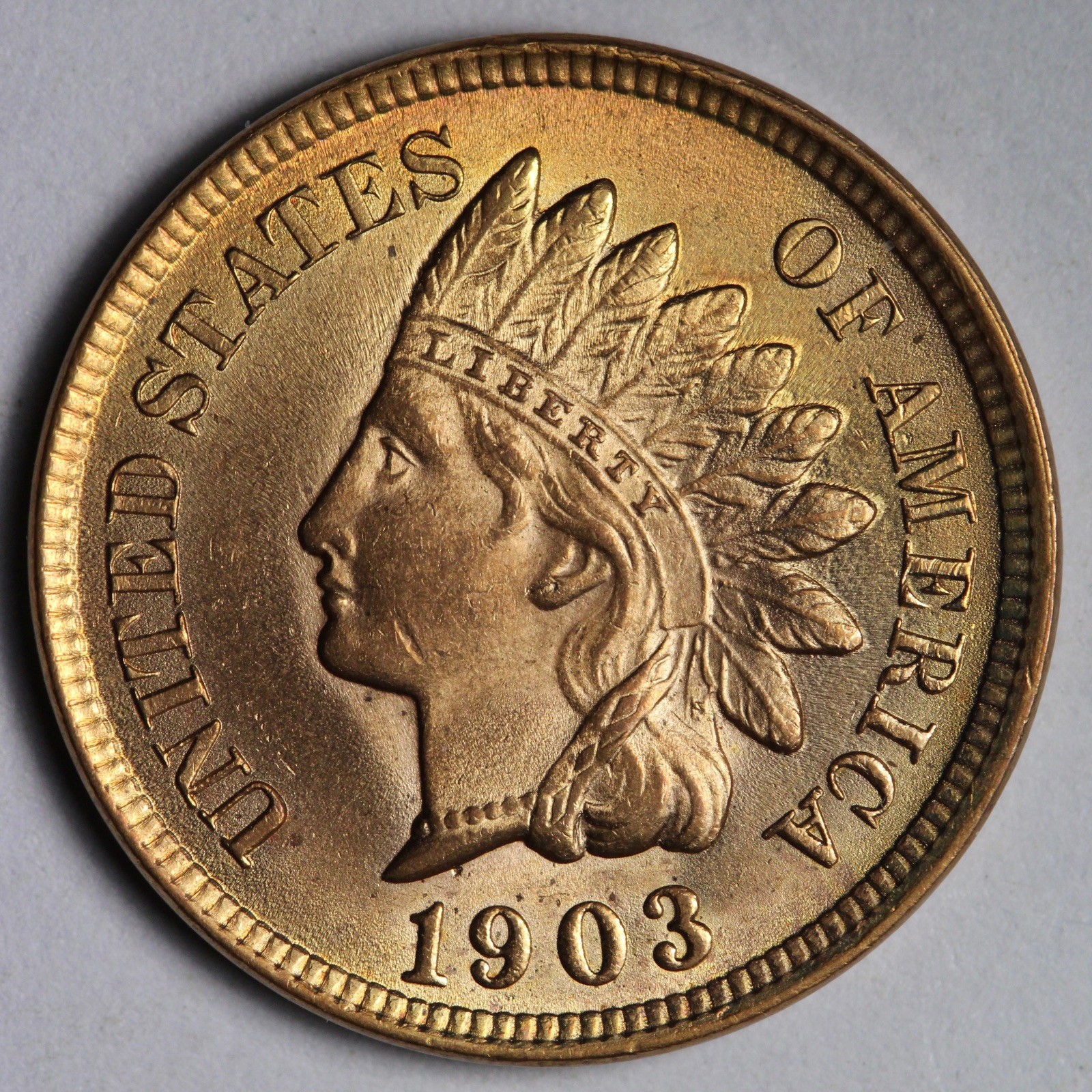 1903 Indian Head Cent Penny GEM BU *UNCIRCULATED* MS RED E249 KQCAP