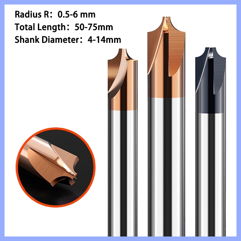 Solid Carbide Radius Corner Rounding Cutter End Mill CNC Tool R0.5 to R6.0