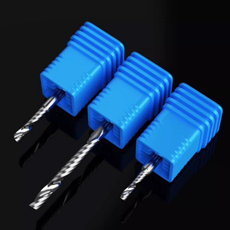 Single Flute End Mill Solid Carbide Spiral Router Bits Milling Cutter Bit CNC