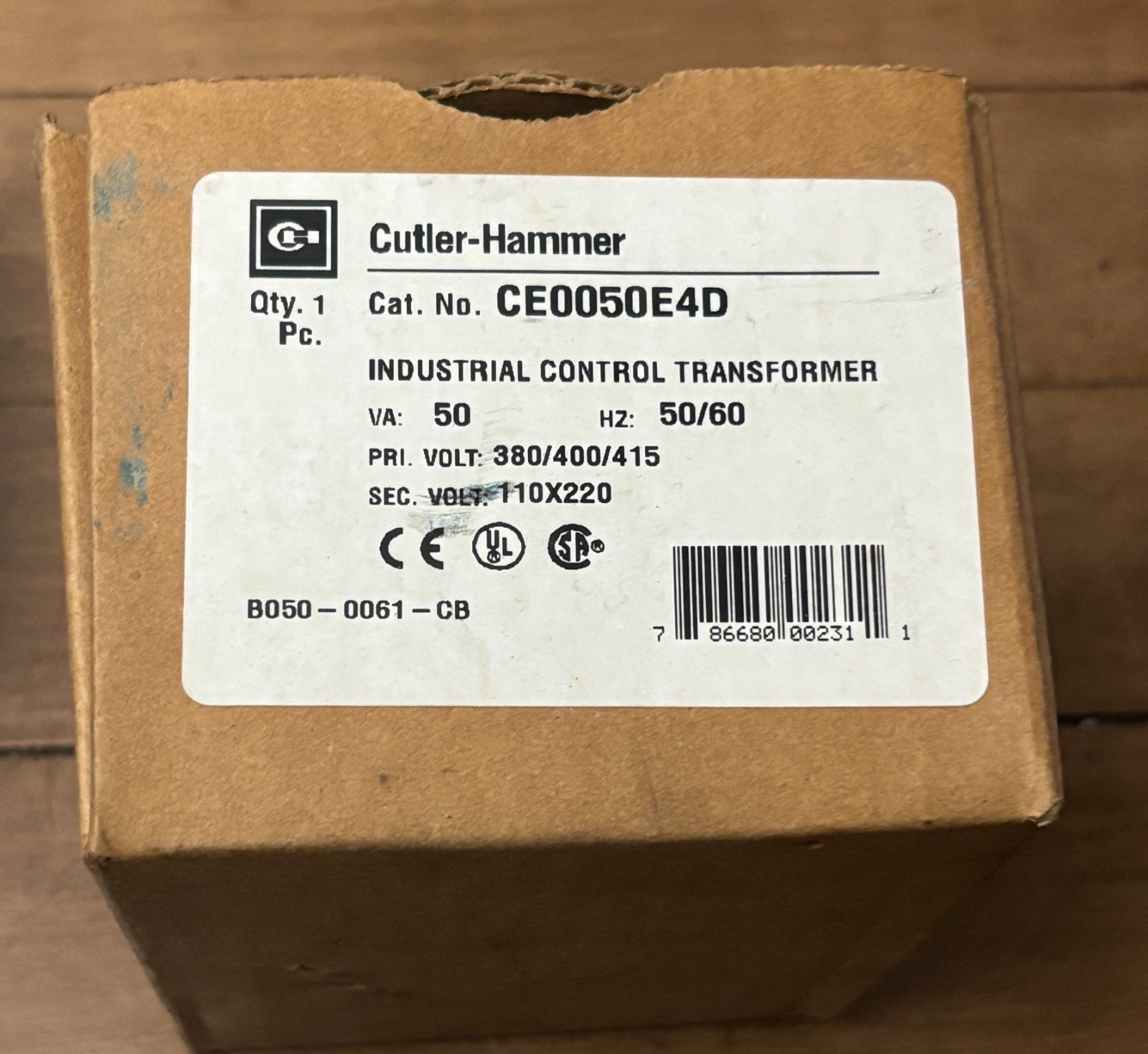 Open Box! Cutler Hammer CE0050E4D Industrial Control Transformer