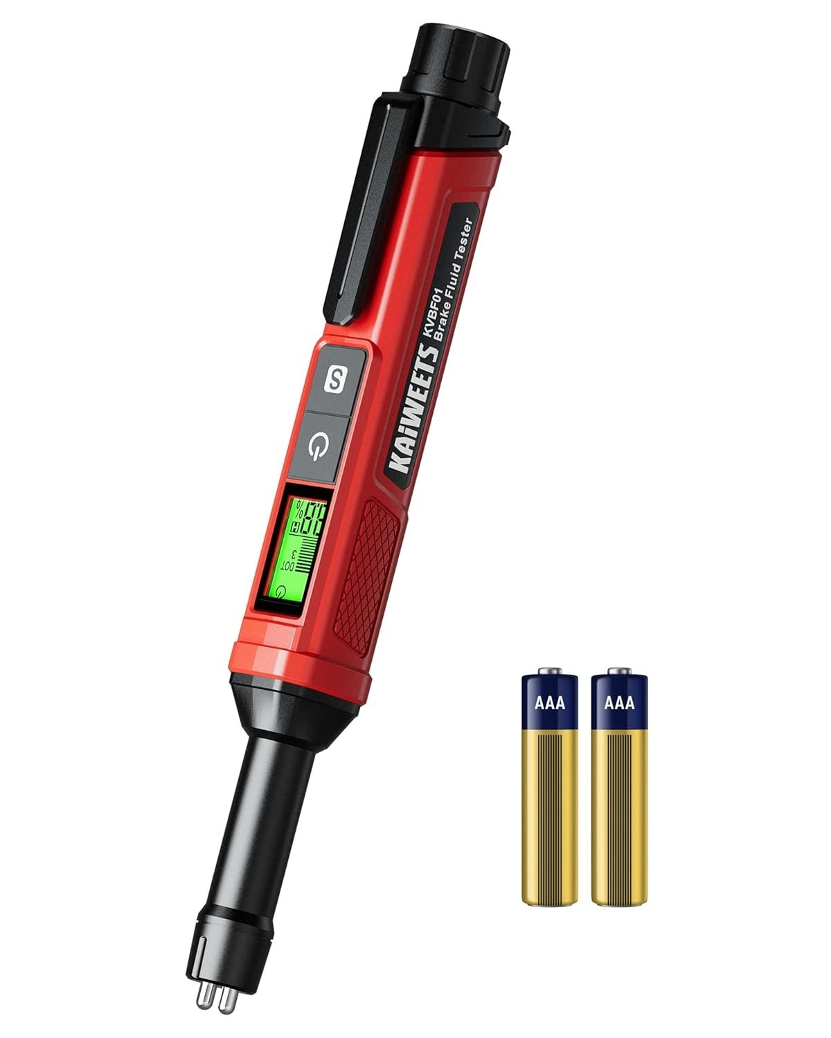 KAIWEETS Brake Fluid Tester Pen with Corrosion Resistance Probe, High-Precision
