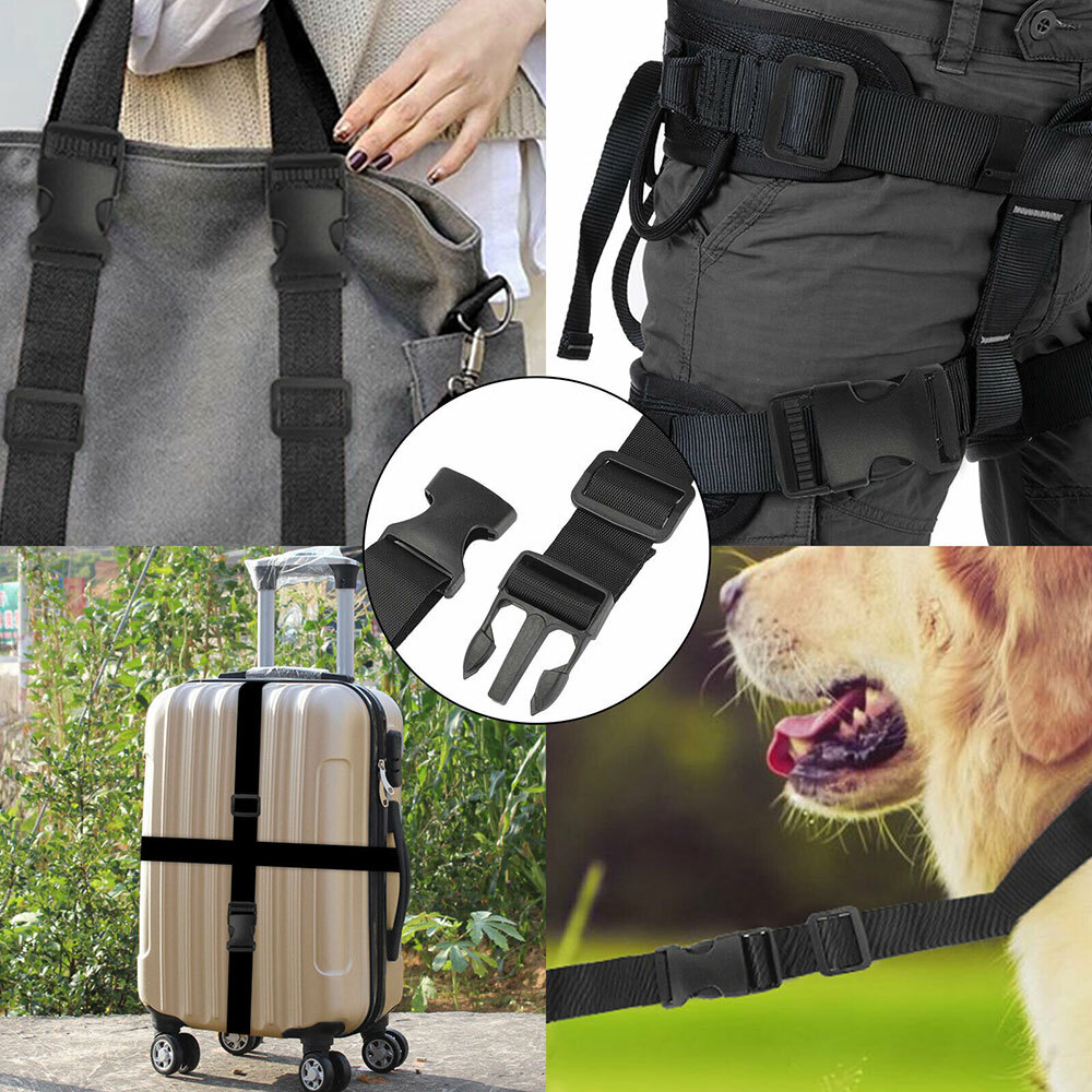 1'' 11 Yards Nylon Webbing Strap With 10PC Plastic Buckle + 10PC Side Release