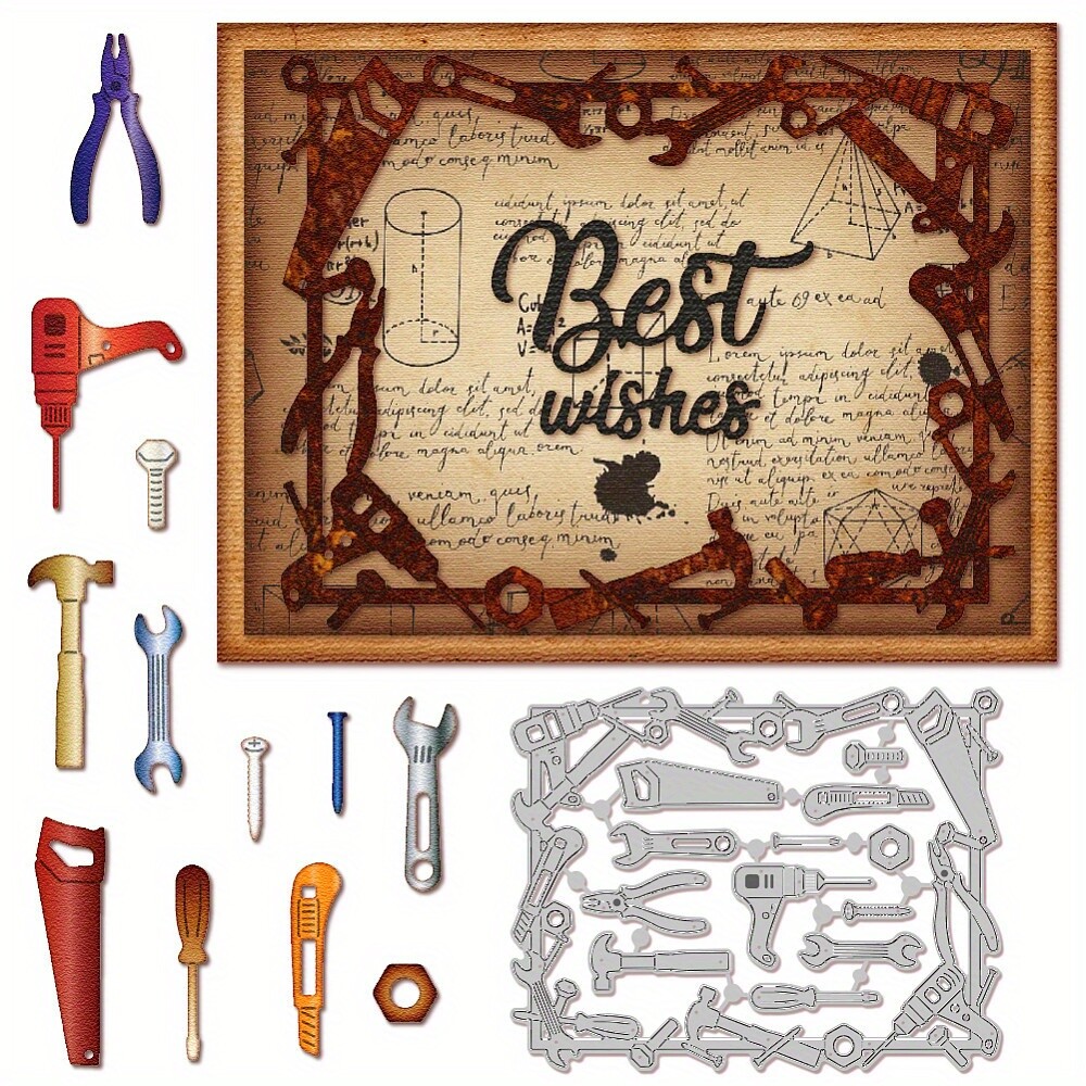 1pc Tool Theme Carbon Steel Cutting Dies Stencils for Scrapbooking Photo Album