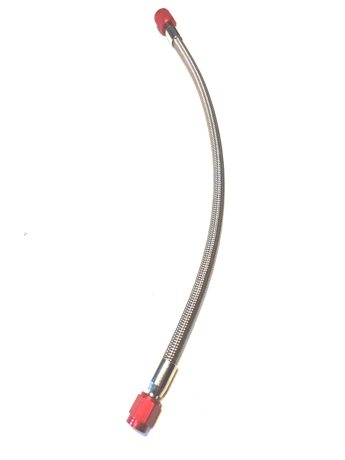 4AN 6" NITROUS OXIDE STAINLESS BRAIDED HOSE 4AN To 3AN RED