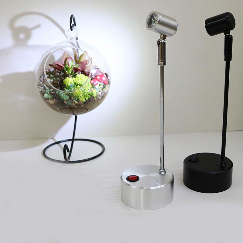 3W LED Picture Light Battery-Powered Cabinet Lamp Button Pole Spotlight Showcase
