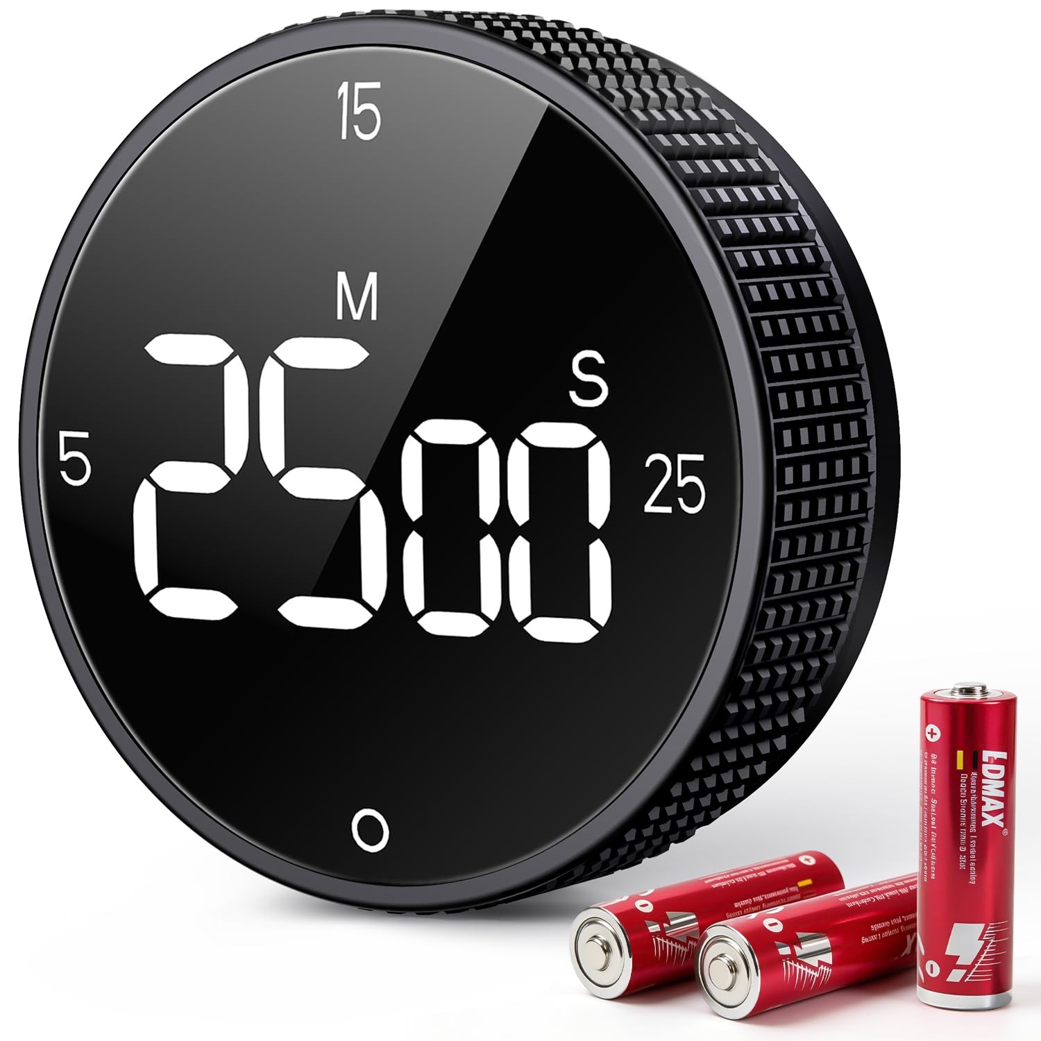 Digital Magnetic Kitchen Timer for Cooking, Large LED Countdown Timer, Rotati...