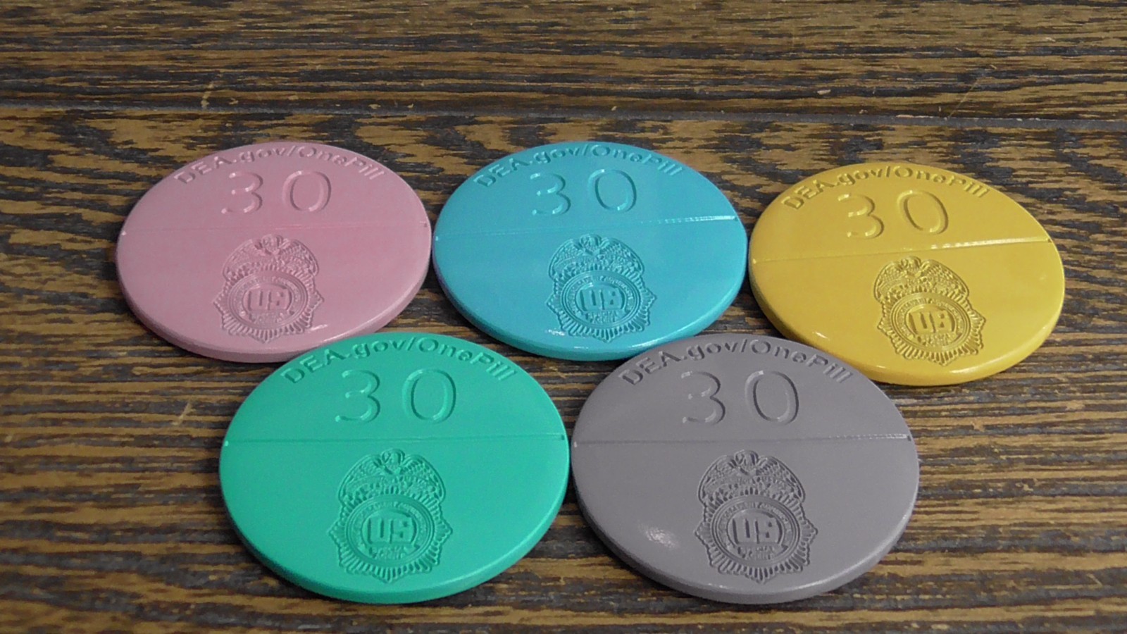Lot Of 5 DEA Drug Enforcement Administration One Pill Can Kill Challenge Coins