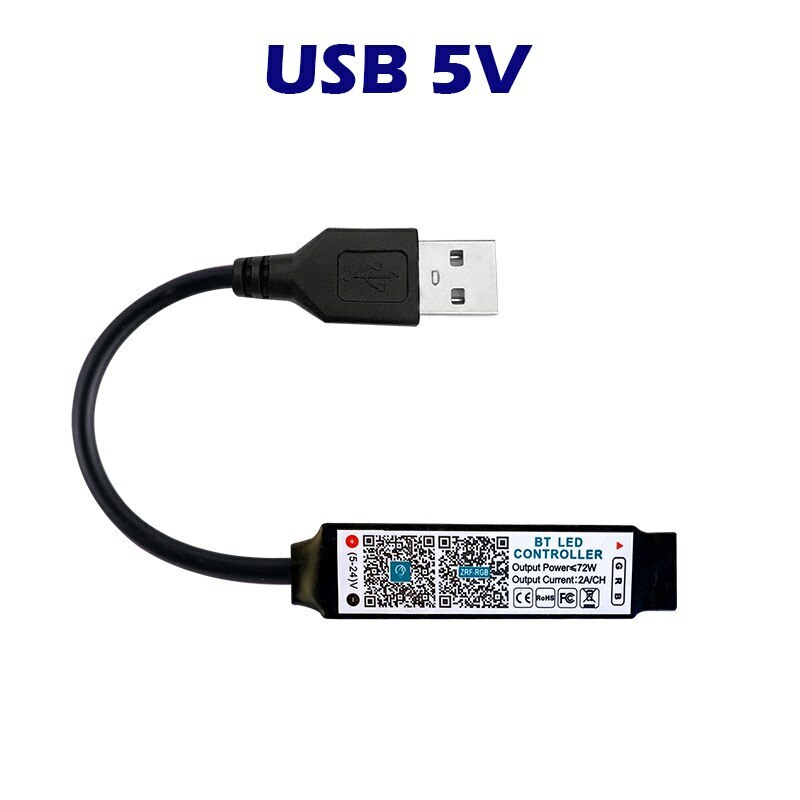LED Strip Light Controller RGB APP Smart Bluetooth Music Control DC5-24V Dimmer