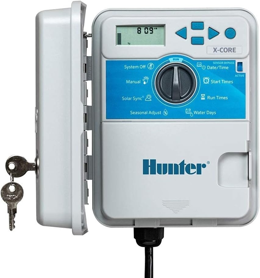 Hunter X-Core Outdoor Controller Timer 4, 6 or 8 Stations 120V Xcore Zone Clock