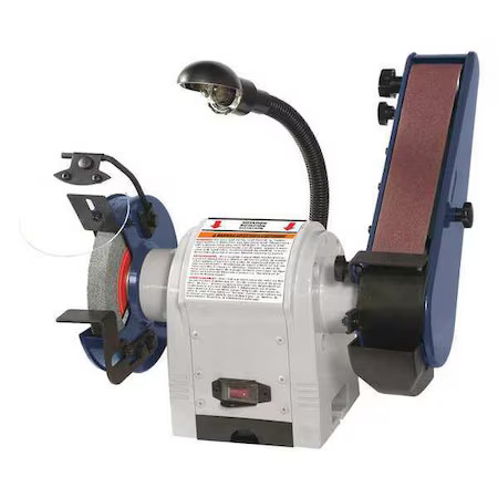 Dayton 49H006 Belt And Disc Sander, 6 In Max. Wheel Dia, 5/8 In Max. Wheel