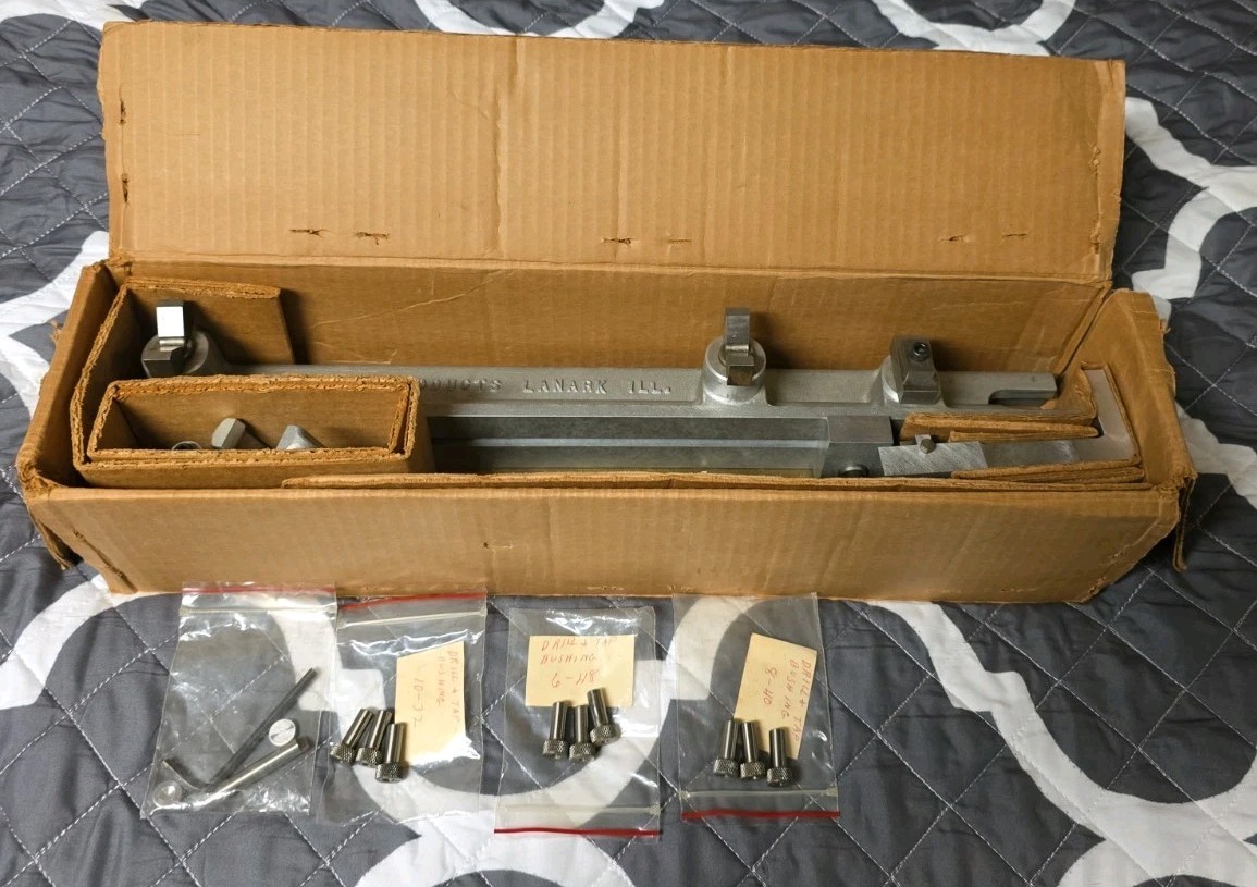 FORSTER UNIVERSAL SIGHT MOUNTING FIXTURE WITH 6-48 8-40 AND 10/32 JIG BUSHINGS