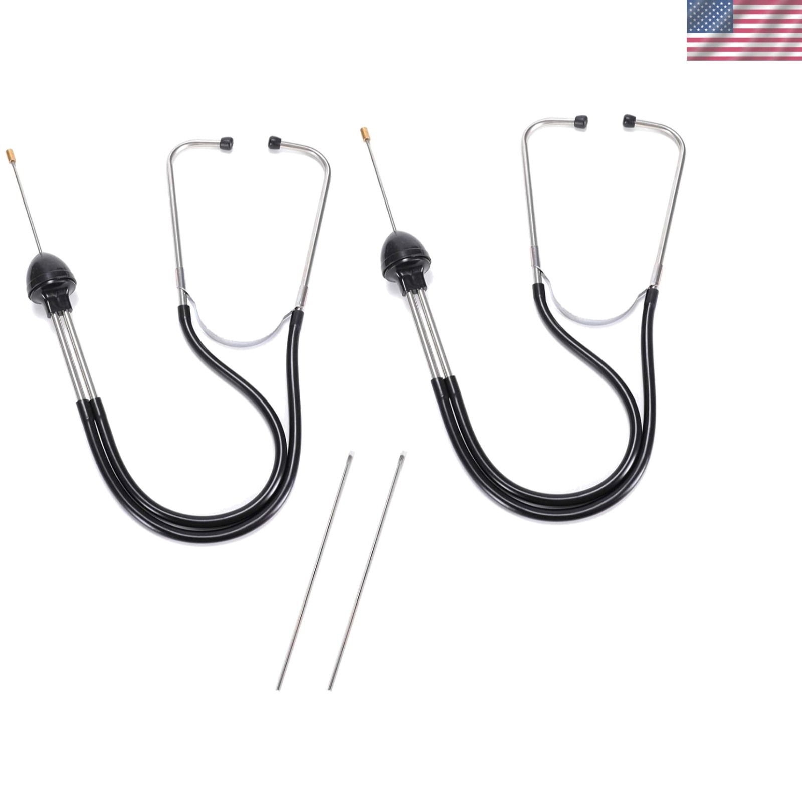 Professional Automotive Stethoscope - Compact 2-Piece Probe Set for Engine Care
