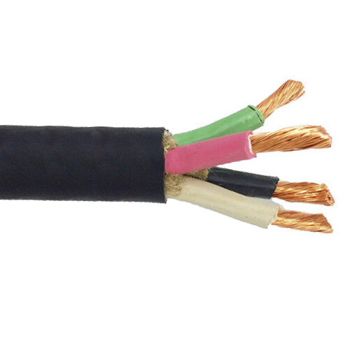 75' 6/4 SOOW Portable Power Cable Flexible CPE Jacket Black 600V