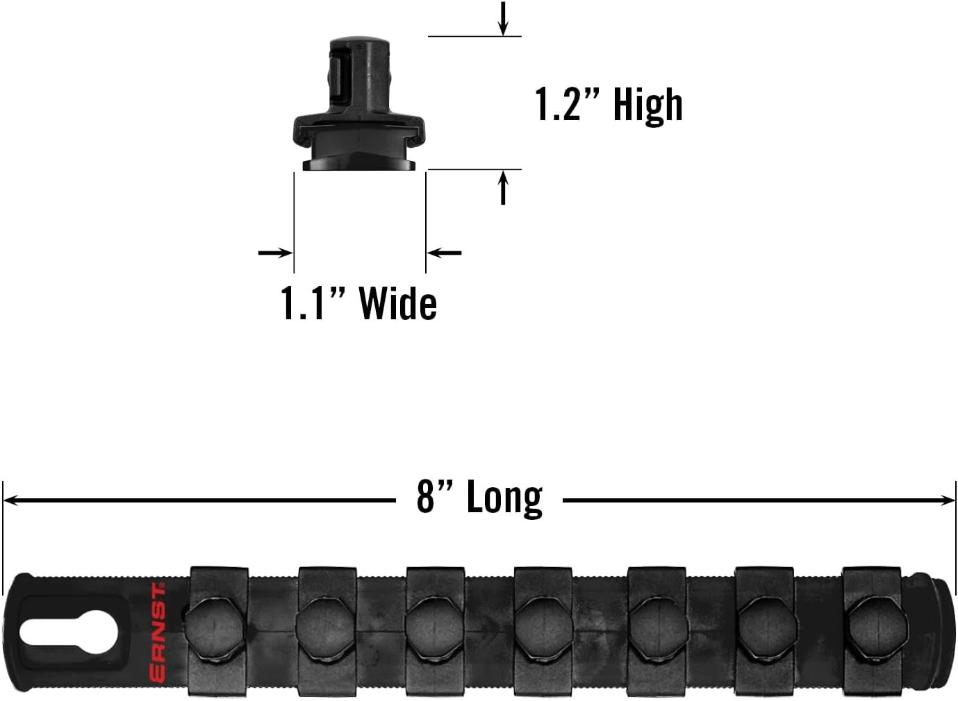 Versatile 8-Inch Twist Lock Socket Organizer - Lightweight Tool Storage Solution