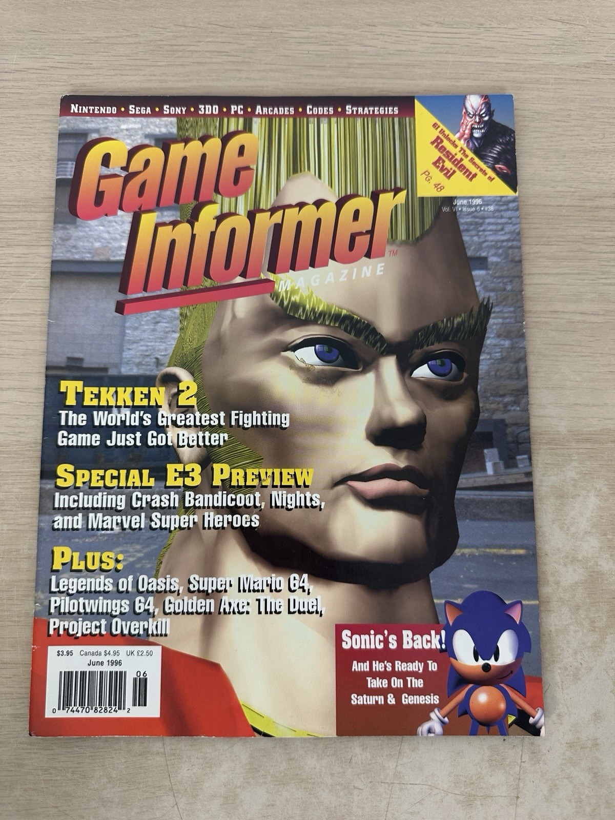Game Informer Magazine #38, June 1996 - TEKKEN 2 Cover - Resident Evil Secrets
