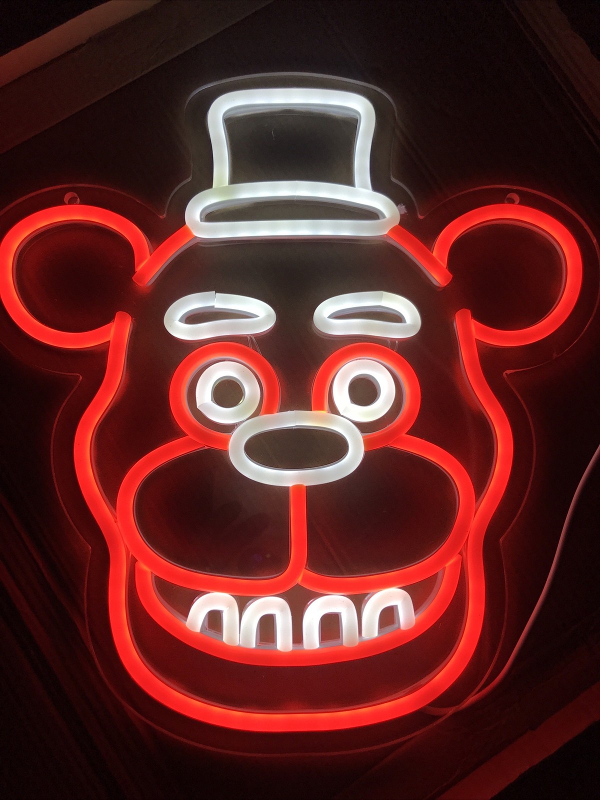 Five Nights Bear Freddy's FNAF Freddy Neon Sign Wall Decor LED Faux Neon Light