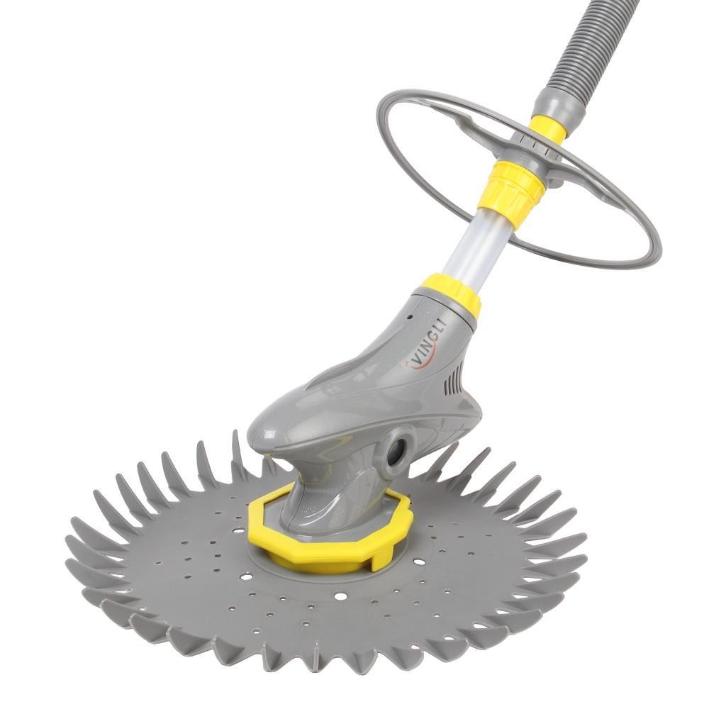 Above Ground Outdoor Automatic Swimming Pool Cleaner Sweeper Crawler Blue/Gray