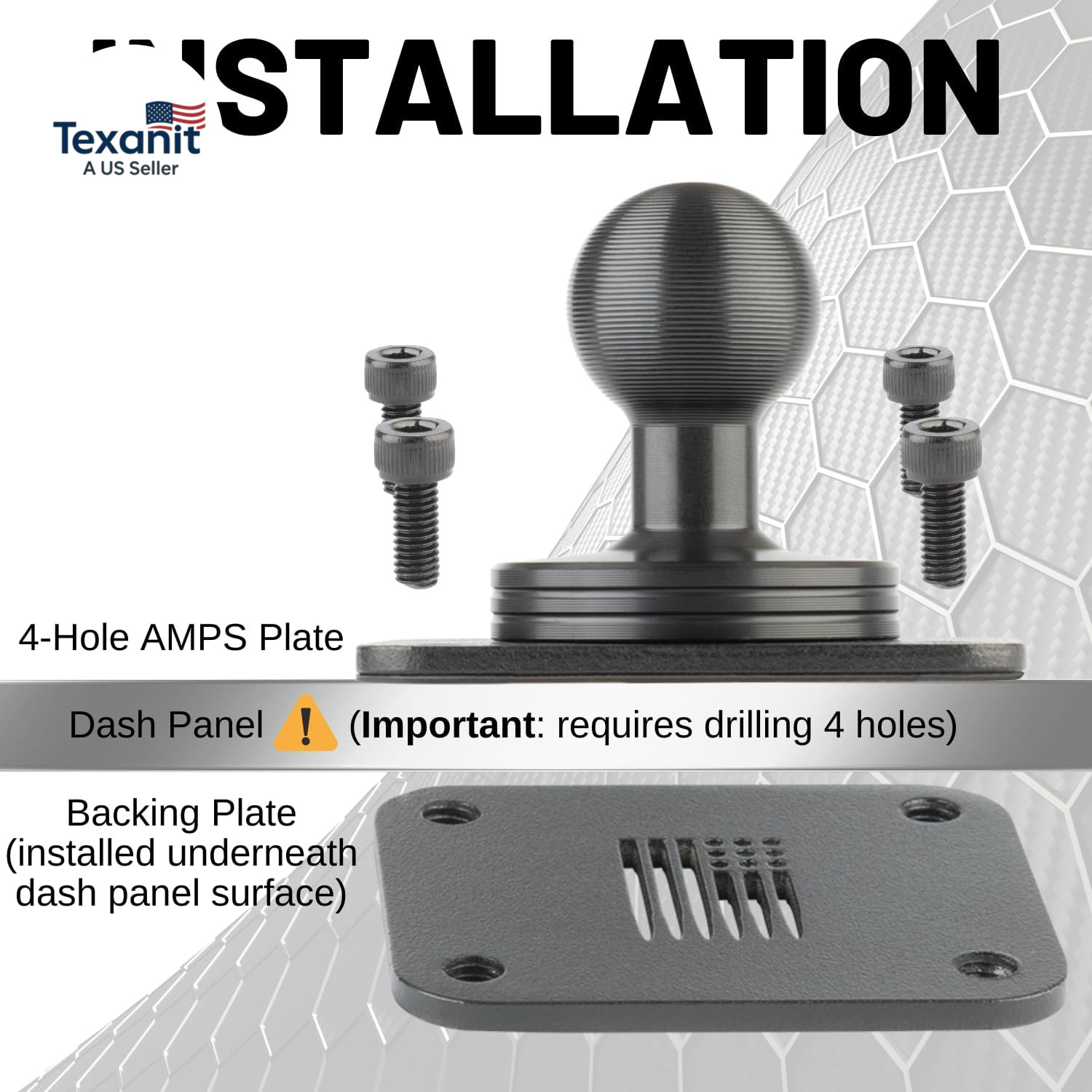 Heavy Duty Vehicle Tablet Mount with Adjustable Mounting Arm Articulating Joint