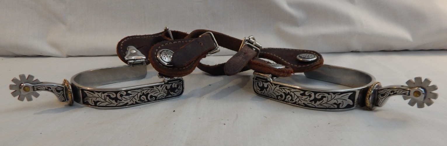Beautiful Laredo Style Western Cowboy Spurs - 87