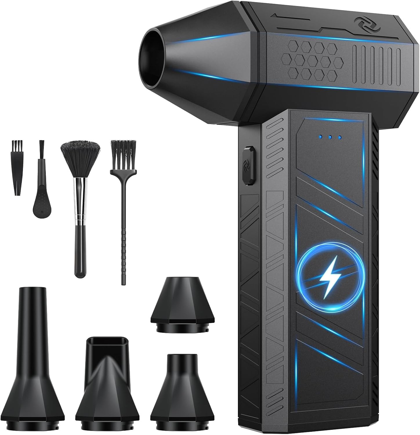 Compressed Air Duster - 180000RPM Powerful Electric Air Duster, 3 Gear Adjustabl