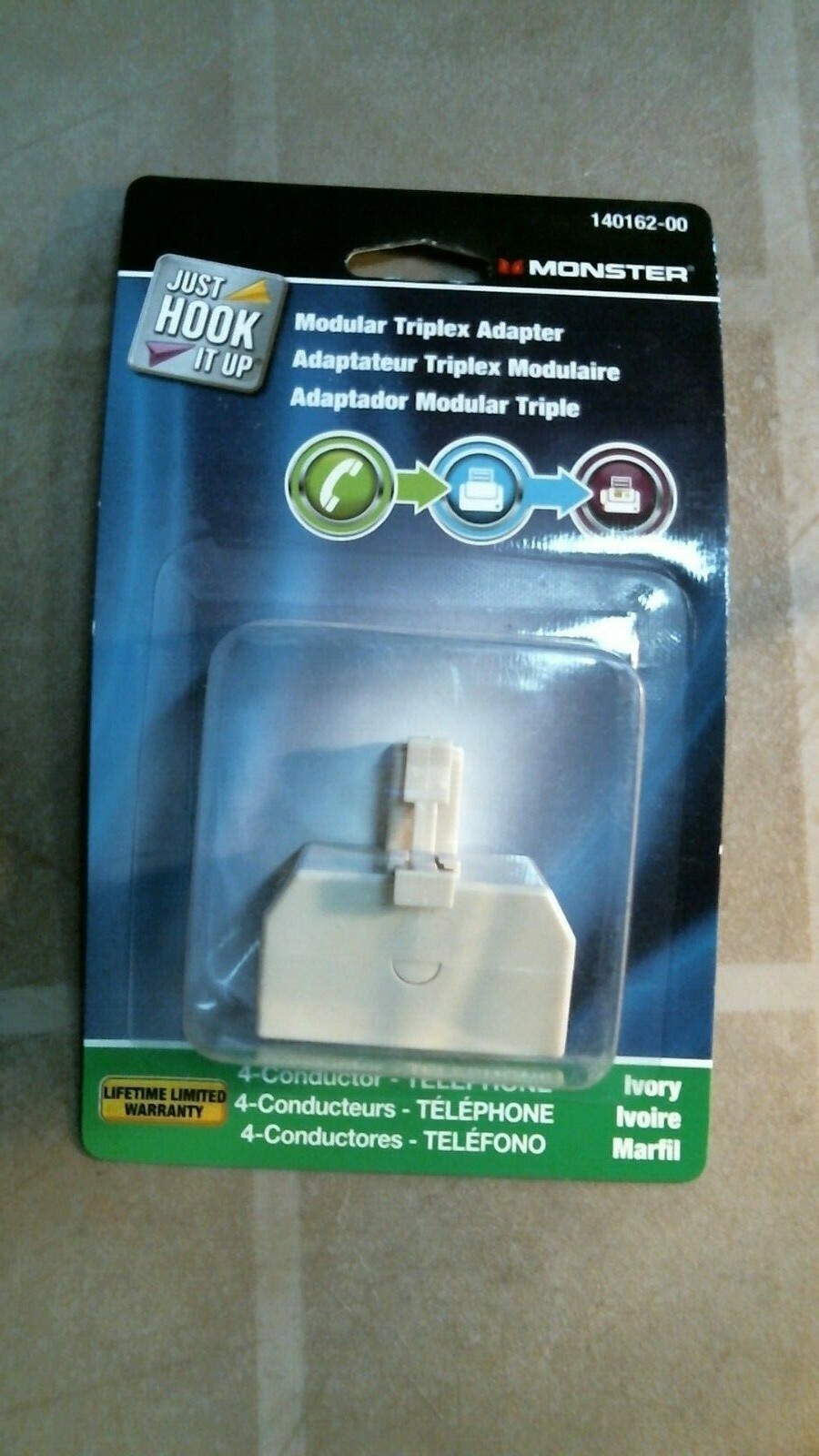 Monster Just Hook it 140162-00 Modular Triplex Adapter, FREE SHIPPING
