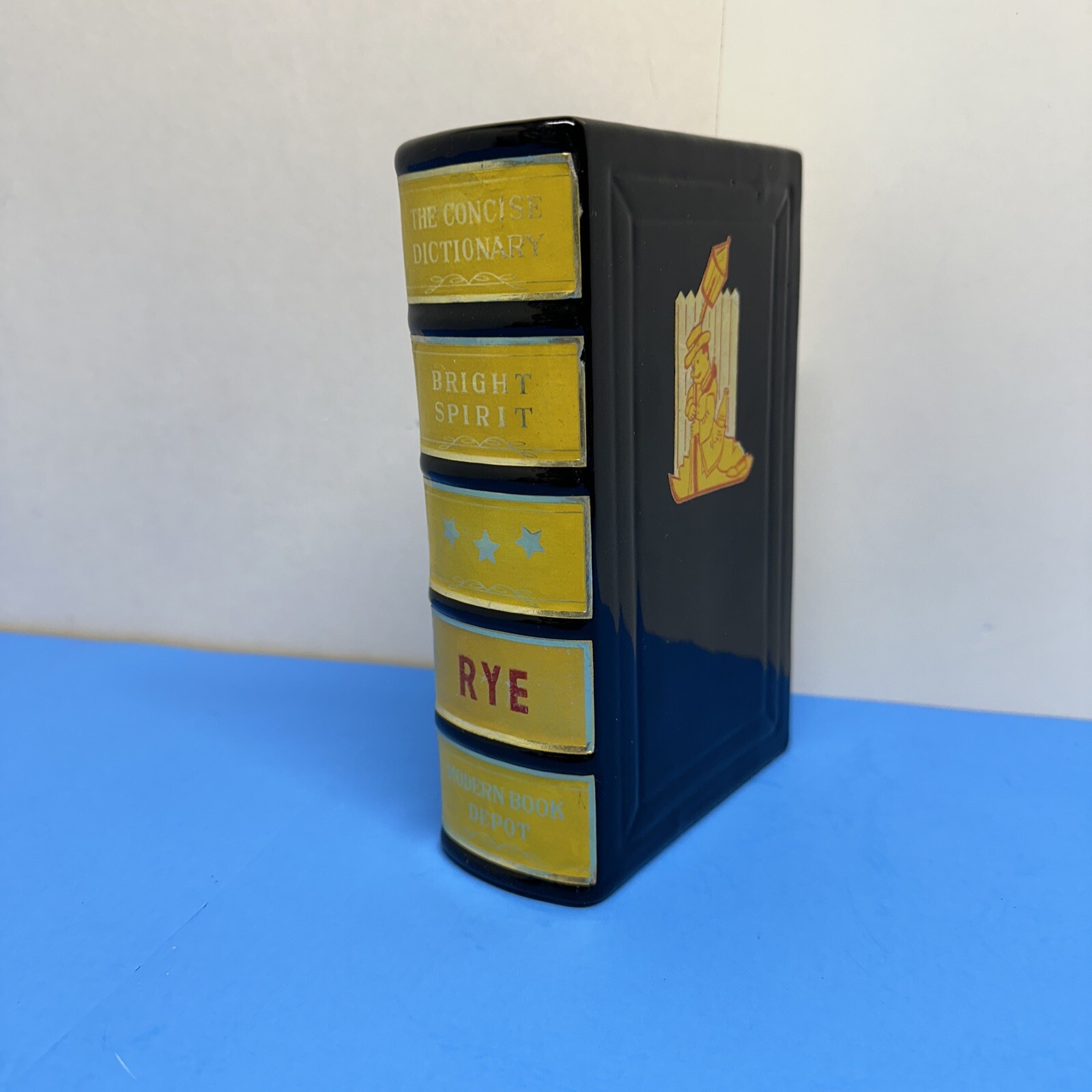Concise Dictionary Book Bright Spirit Rye Decanter Bottle Made in Japan 7"