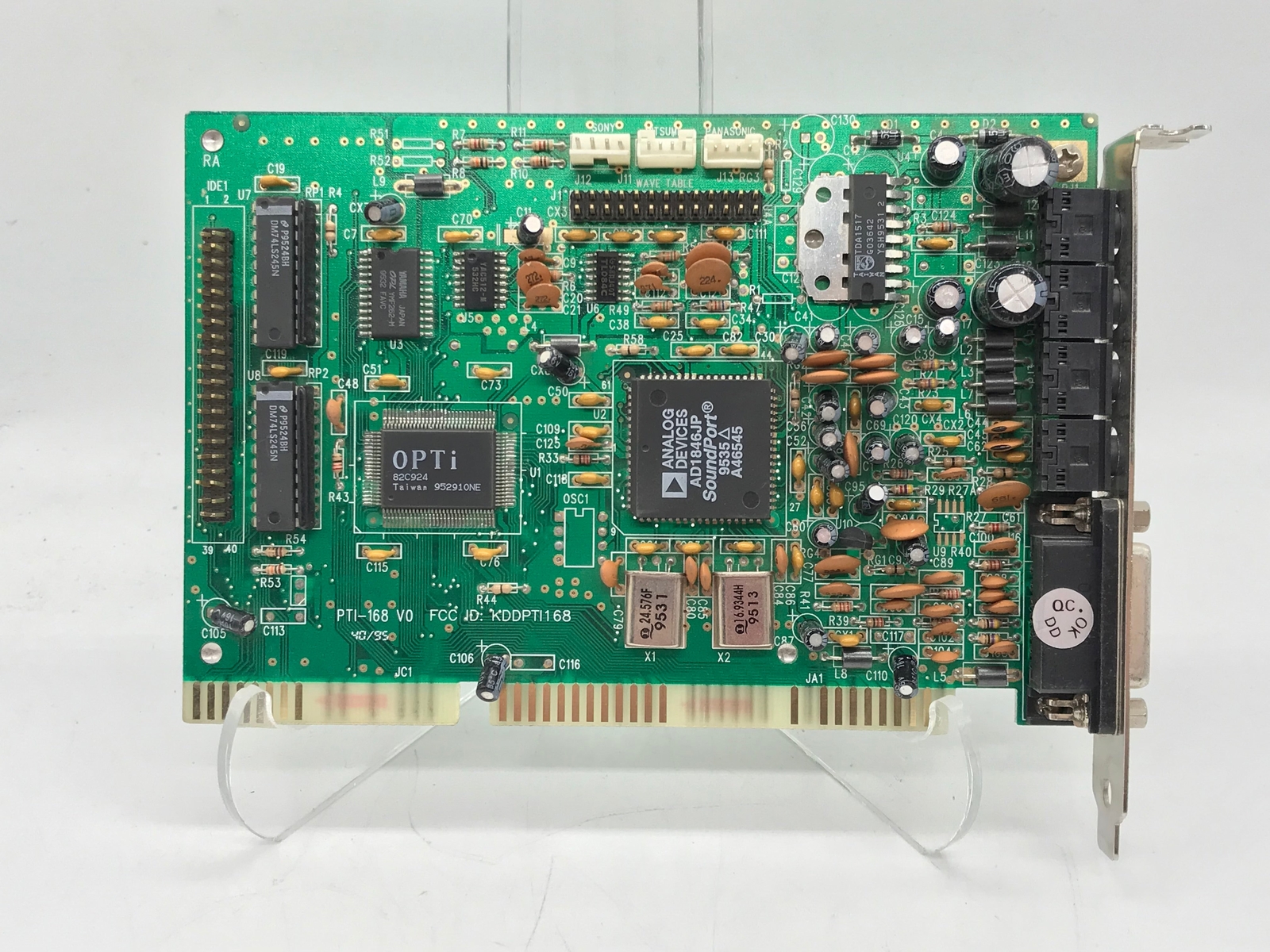 Vintage Sound Card Analog Devices AD1846JP SoundPort PTI-168 V0 ISA OPTi 82C924