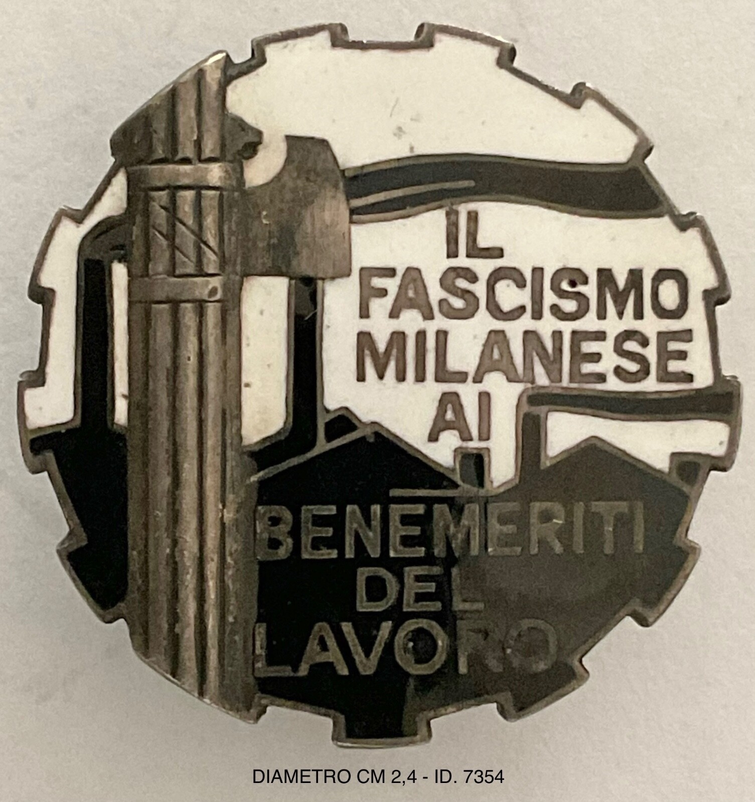 REGNO D’ITALIA MILANO IL PARTITO AL GOVERNO DISTINTIVO AI BENEMERITI DEL LAVORO