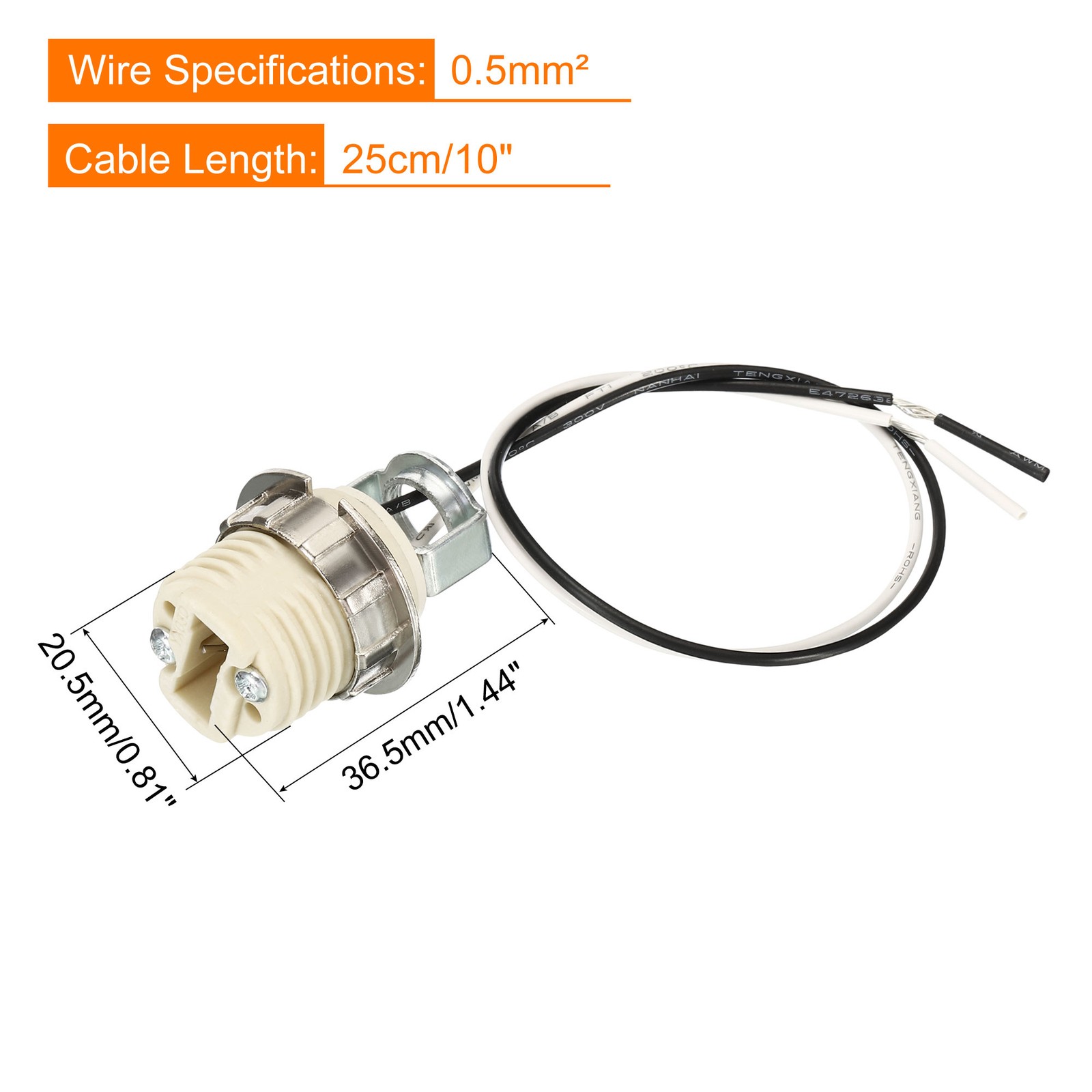 3pcs G9 Light Base Socket Wire Lead Lamp Holder with Socket Ring Removal Tool