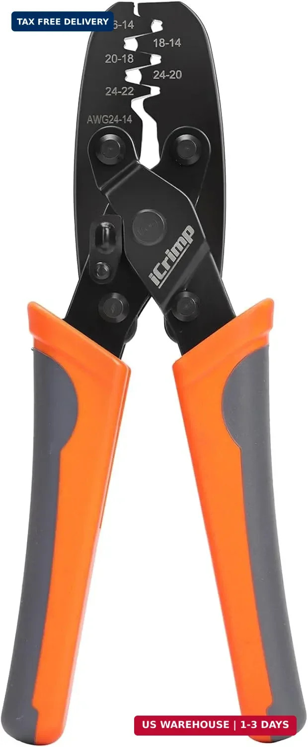 iCrimp Non Insulated Open Barrel Terminal Crimp Tool - Wire Crimper for Molex, D