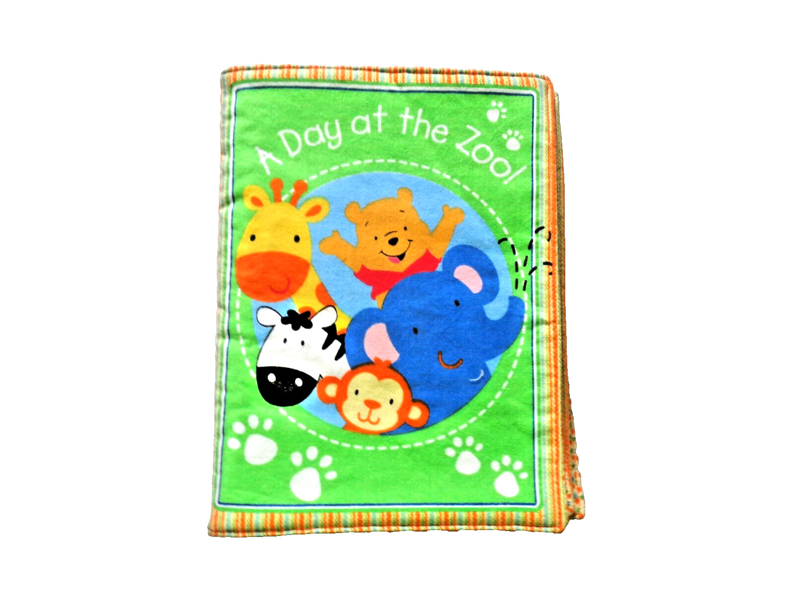 'A Day At The Zoo'  Soft, Washable, Cloth Book for Baby / Toddler