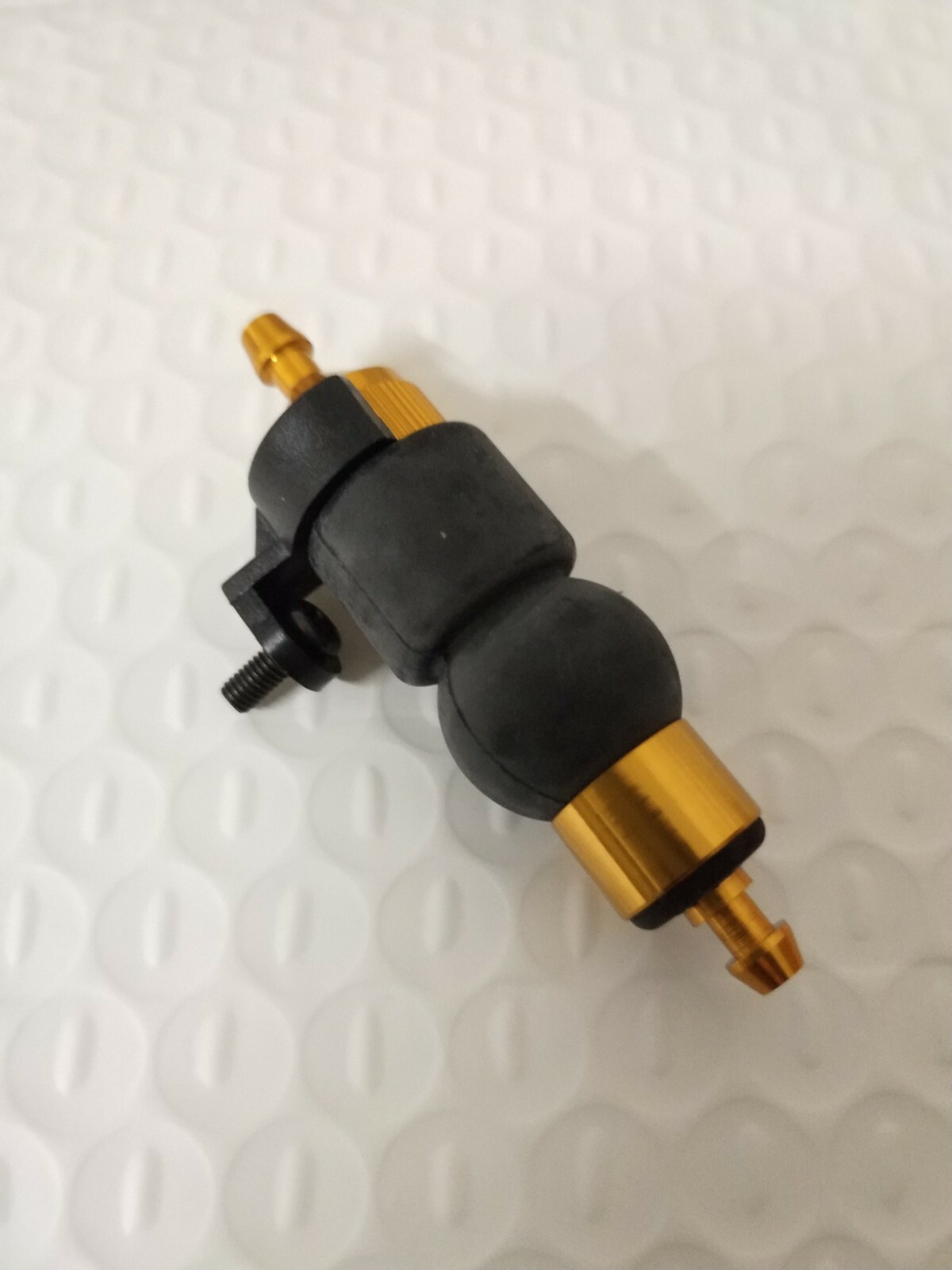 #293 New 1PC golden Large Aluminum Fuel Filter w/ Primer Pump for RC Boat