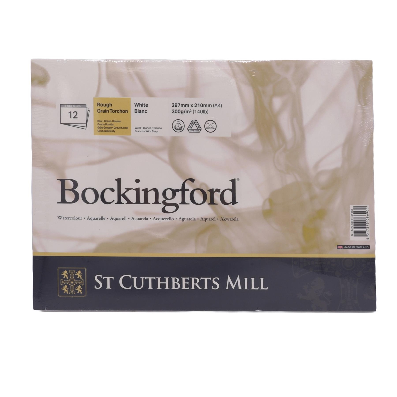 Bockingford Watercolour Pad Glued bound Paper A4 Rough