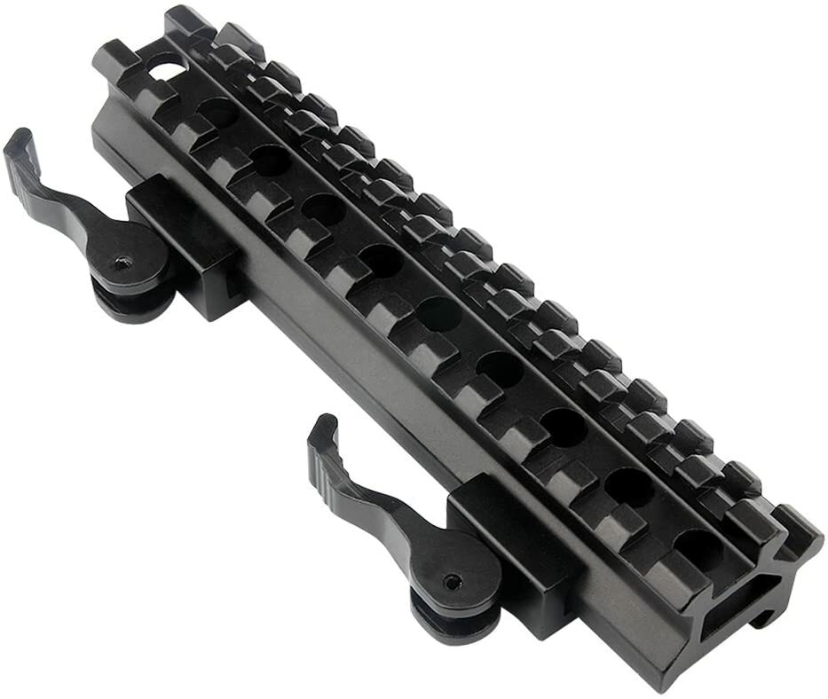 Quick Release Riser Scope Mount Dual Side 90 and 45 degree 20mm Picatinny Rails