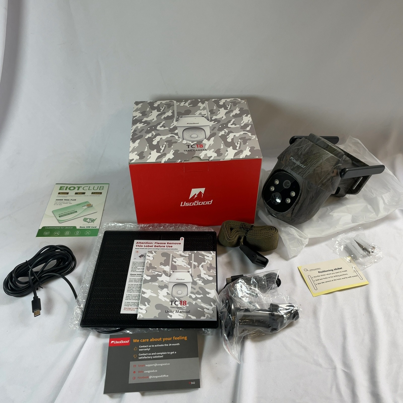 Usogood TC18 4G LTE Solar Trail Camera Kit
