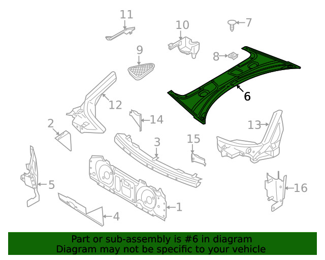 Genuine Audi Cowl Top Panel 423-819-401-B-01C