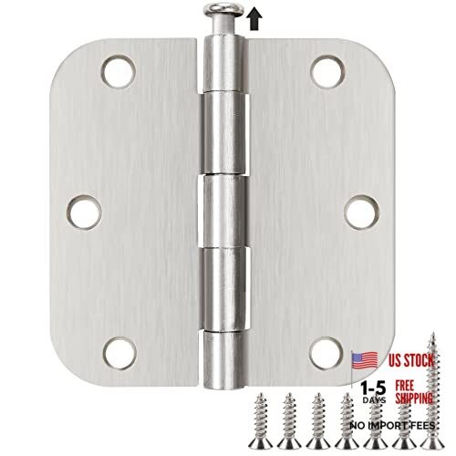 18 Pack Nickel Door Hinges Brushed Nickel 3 1/2 Interior Door Hinges Satin