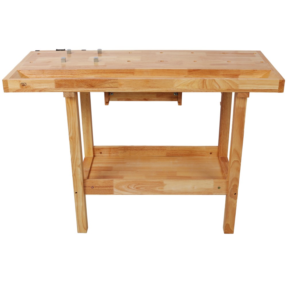 48" Adjustable Work Bench, Workbench Heavy-Duty Work Table for Garage, Workshop