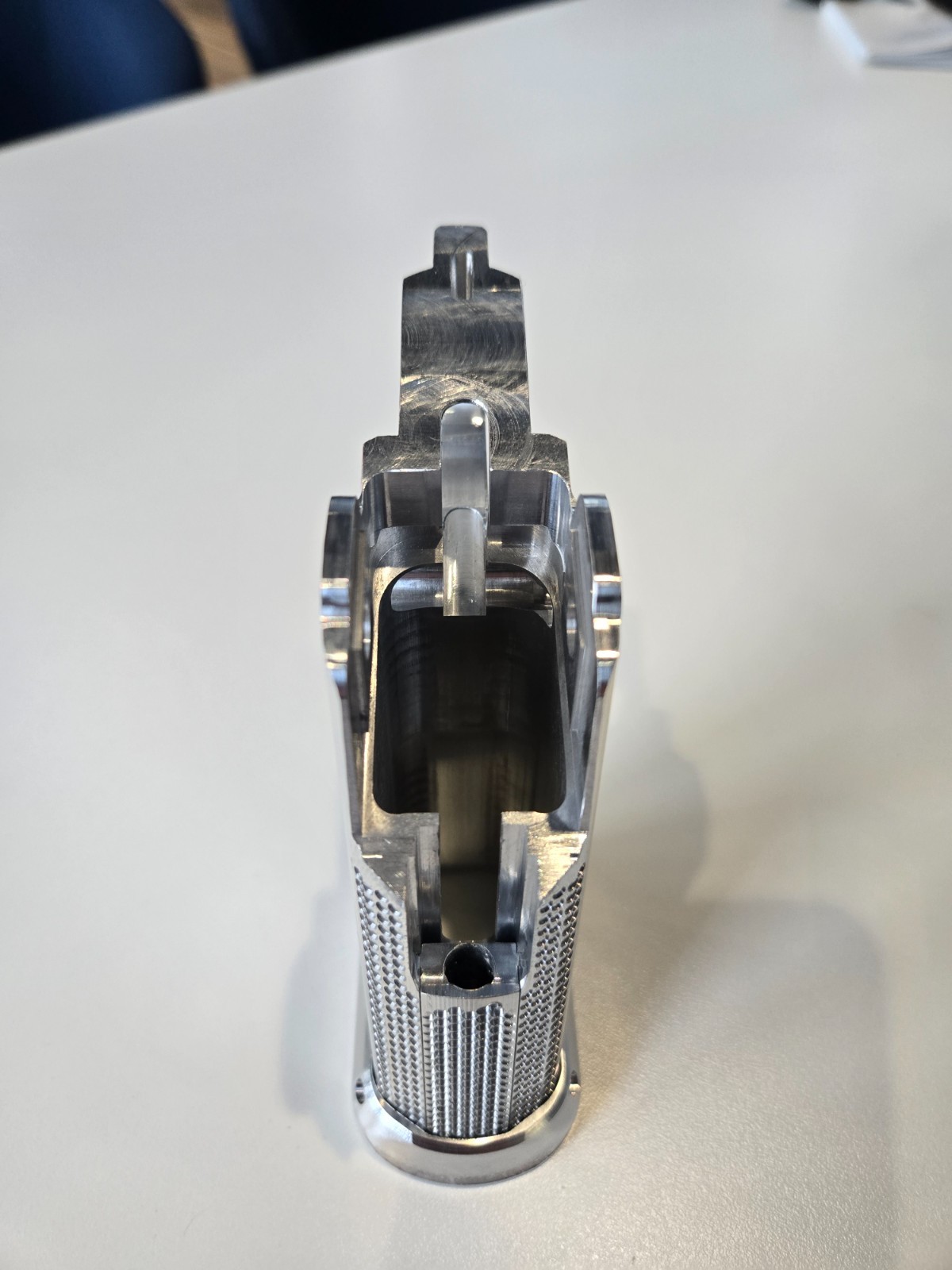 Bare Billet Aluminum Hex Textured 2011 Double Stack Grip - Prodigy Staccato etc